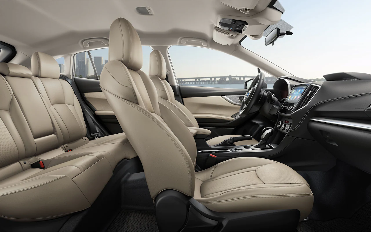 Interior of 2022 Impreza limited 5 door with Ivory Leather